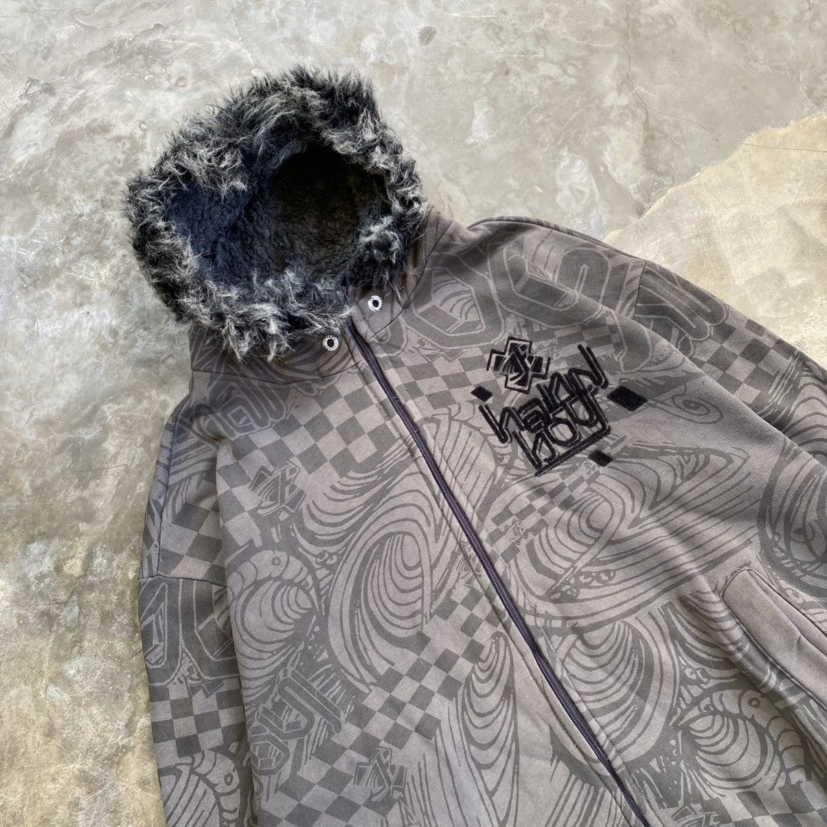 Hysteric Glamour 2000s Archive Handboy Vkei Style Boxy Zip Fur Hoodie Size US L / EU 52-54 / 3 - 2 Thumbnail