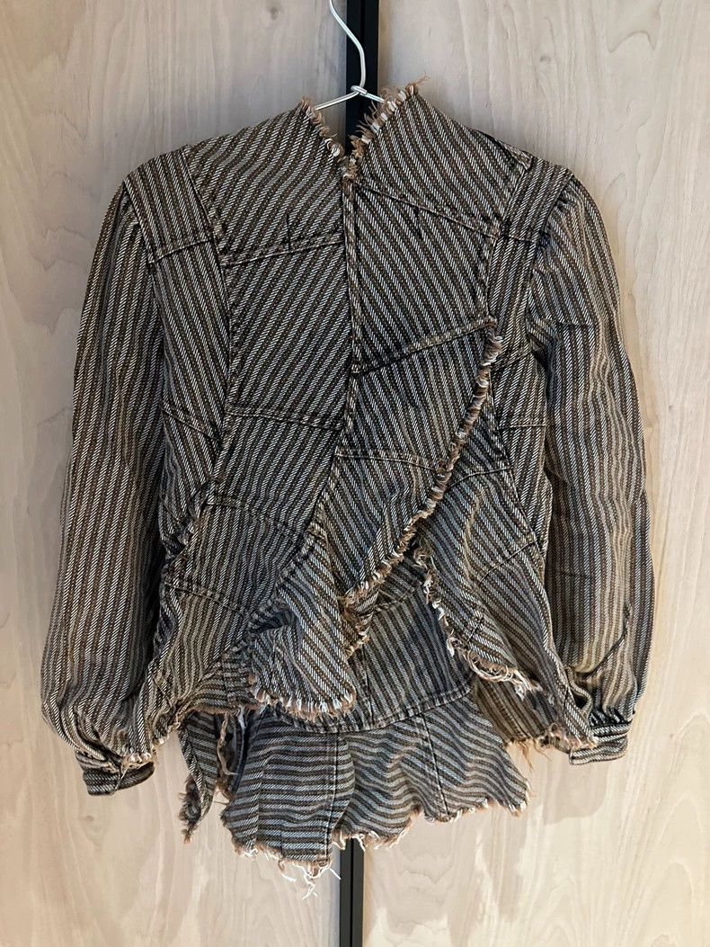 Junya Watanabe Junya Watanabe Asymmetrical sculpture brown striped exotic Size S / US 4 / IT 40 - 5 Thumbnail