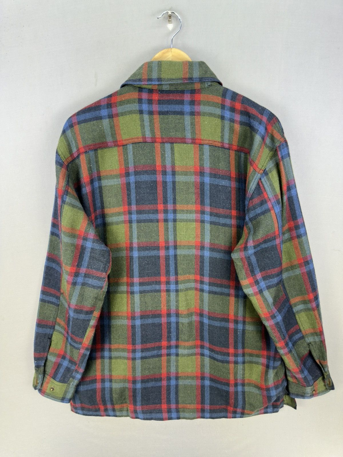 Japanese Brand K3 Plaid Check Snap Button Flannel Shirt Button Up Size US L / EU 52-54 / 3 - 4 Thumbnail