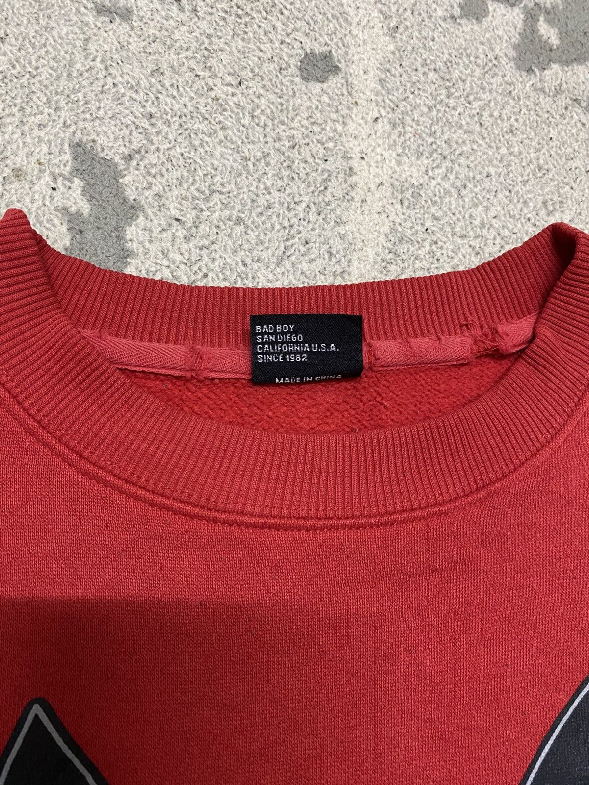 Japanese Brand Vintage Rap Tees BADBOY 82 California Sweatshirt Red Colour Size US XL / EU 56 / 4 - 6 Thumbnail