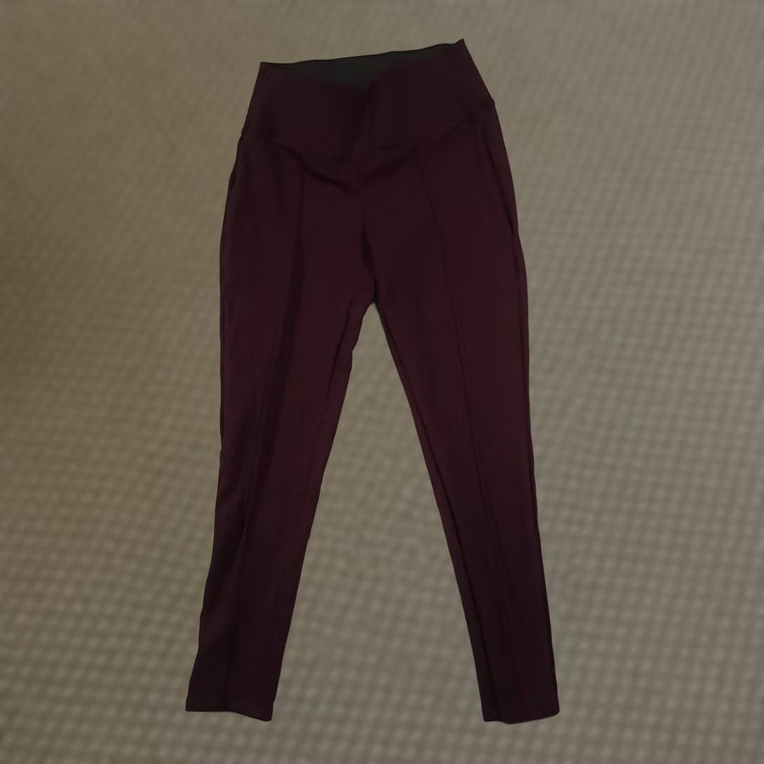 Nine West Nine West Leggings Womens Small Burgundy High Rise Ponte Stretch Ankle Pants Size 28" / US 6 / IT 42 - 1 Thumbnail