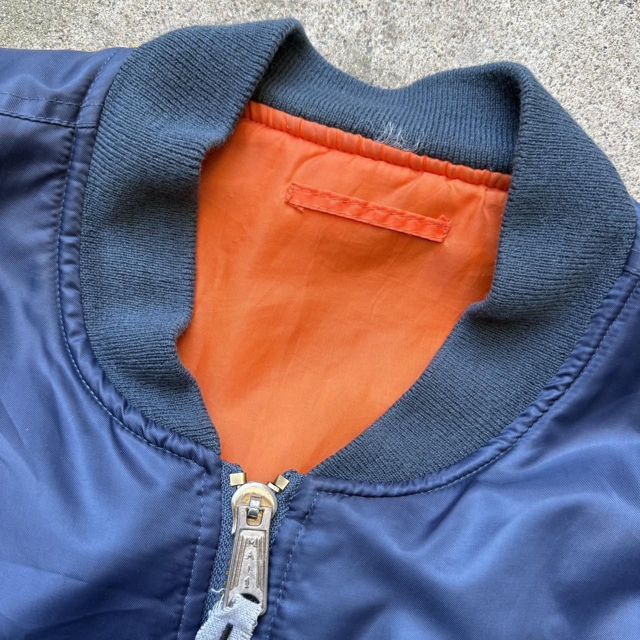 basketcase gallery Basketcase Gallery Raw College Navy Blue MA-1 Bomber Jacket Size US XL / EU 56 / 4 - 3 Thumbnail