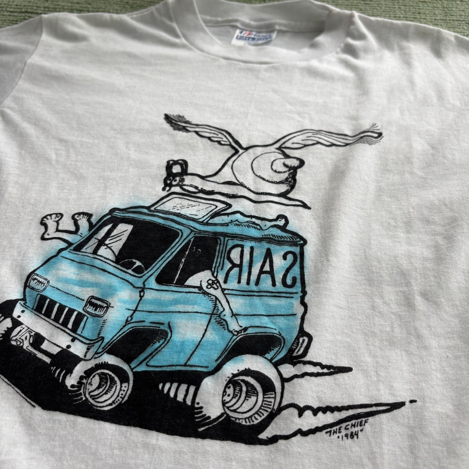 Other × Vintage Vintage 1980s Rat Fink Style Tattoo Hot Rod Art Tee Size US L / EU 52-54 / 3 - 6 Thumbnail