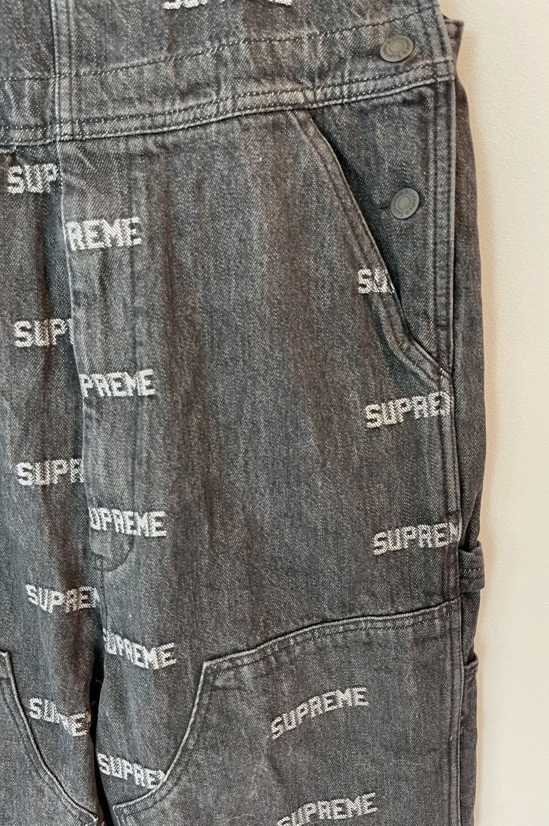 Supreme Supreme Logo Denim Overalls Size US 26 / EU 42 - 4 Thumbnail