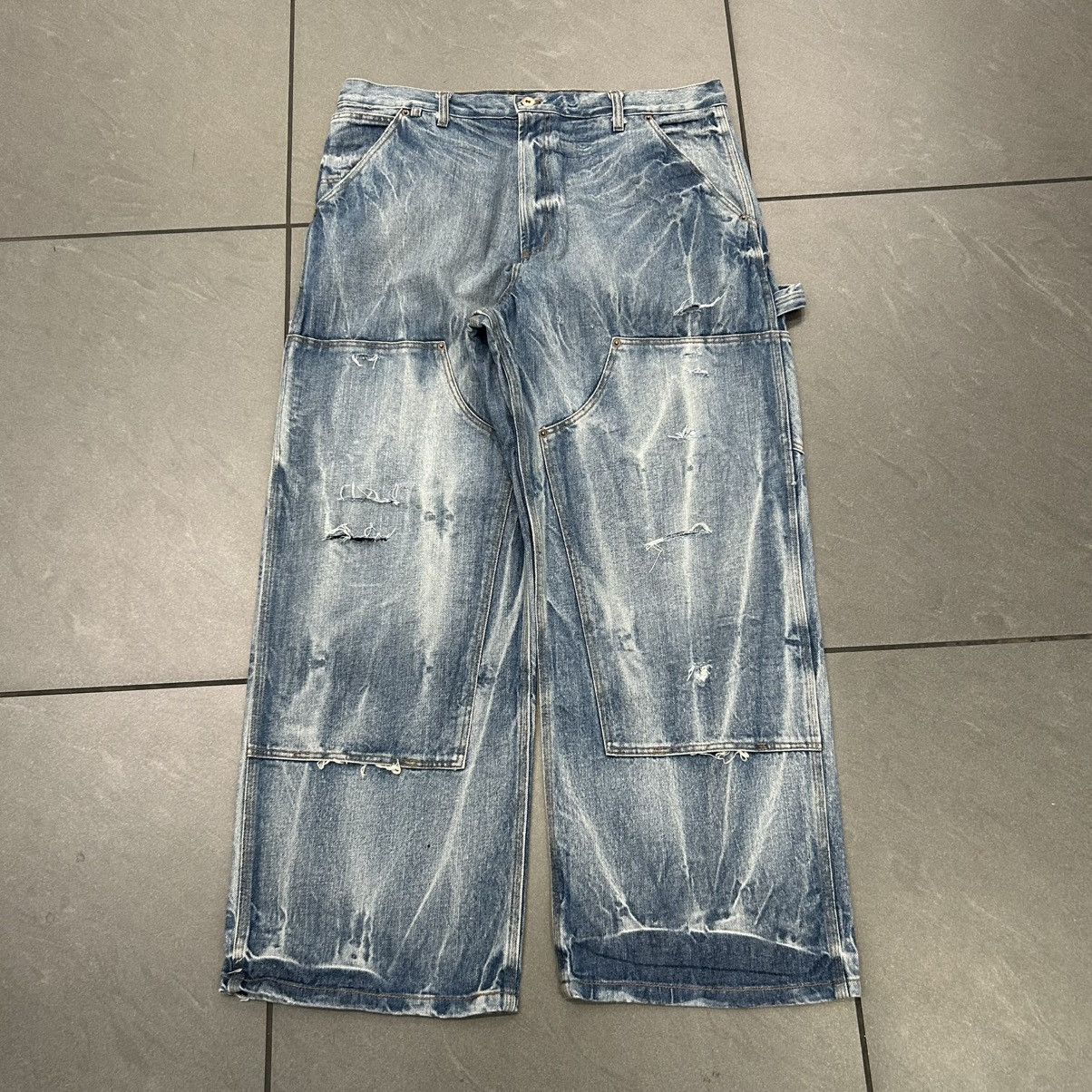 Other UNDS ONLINE Light Wash Denim Doubleknees Size US 38 / EU 54 - 1 Thumbnail