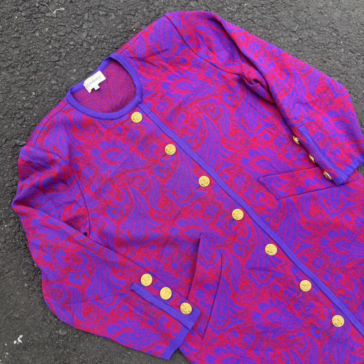 Yves Saint Laurent Yves Saint Laurent Cardigan Red Size L / US 10 / IT 46 - 2 Thumbnail