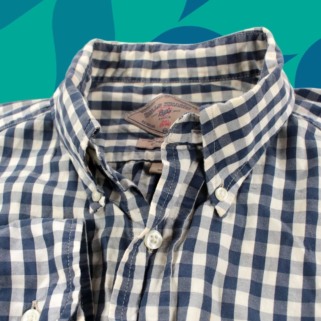 Bills Khakis Bills Khakis Blue Gingham Shirt MEDIUM Long Sleeve Mens Size US M / EU 48-50 / 2 - 1 Thumbnail