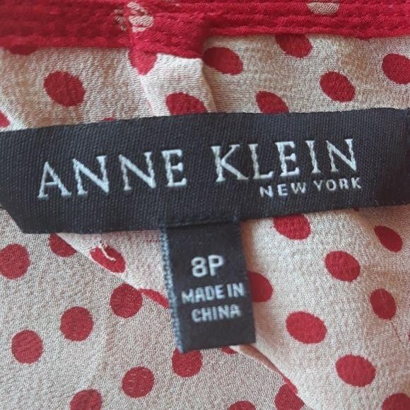 Anne Klein Vtg Anne Klein Silk Skirt Sz 8P Red Polka Dot Coquette Rocka Size 30" / US 8 / IT 44 - 3 Thumbnail