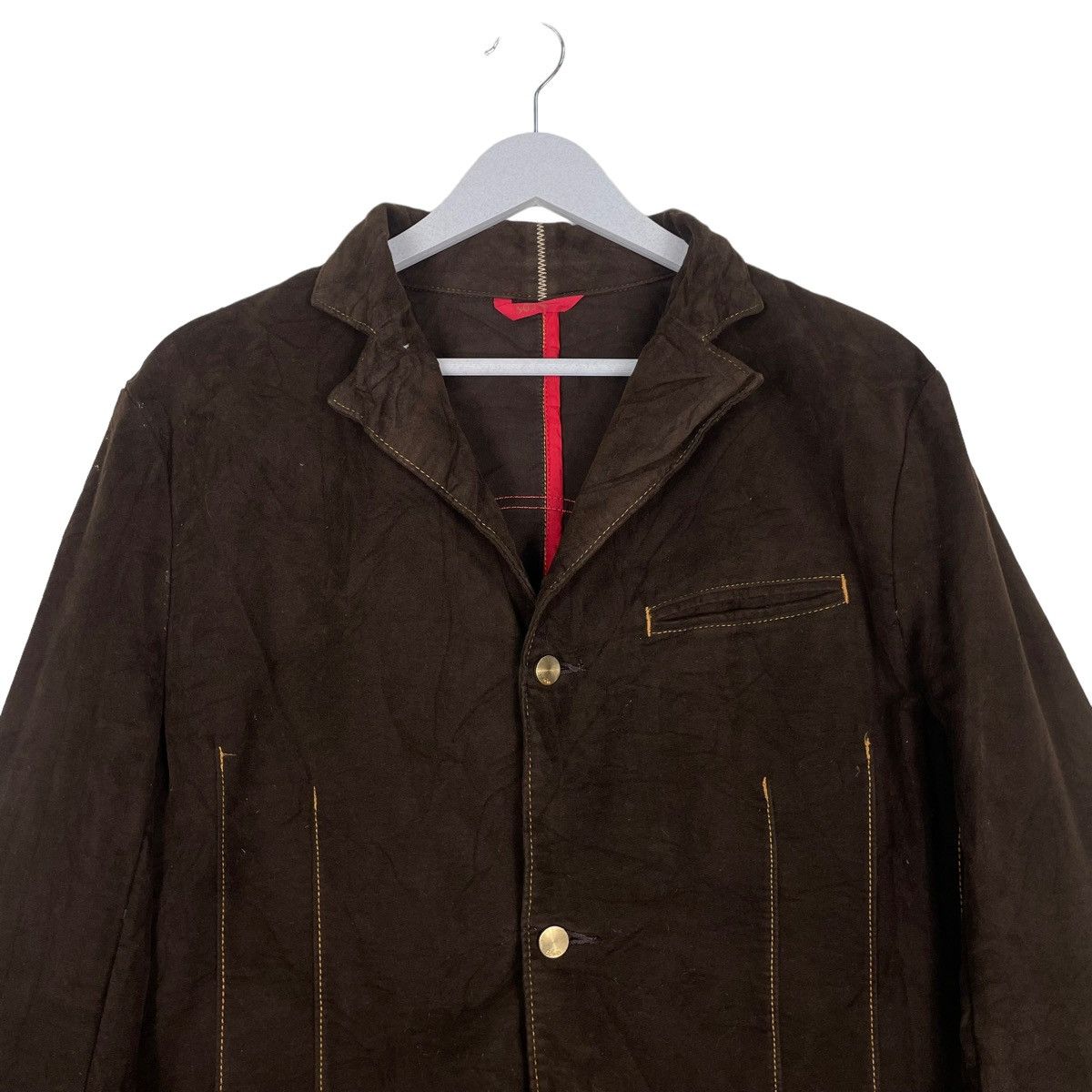 Edwin × Japanese Brand 💥EDWIN RICH BROWN CHORE BUTTON JACKET Size US L / EU 52-54 / 3 - 2 Thumbnail