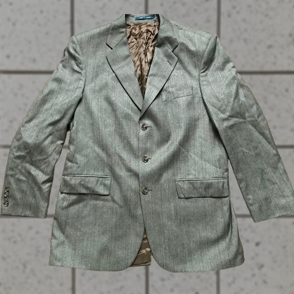 Ralph Lauren Lauren Ralph Lauren Blazer Jacket Mens 43 Tall Wool Alpaca Brown Herringbone Wool 2 Piece Mens Tall Brown 43 Size 46R - 1 Thumbnail