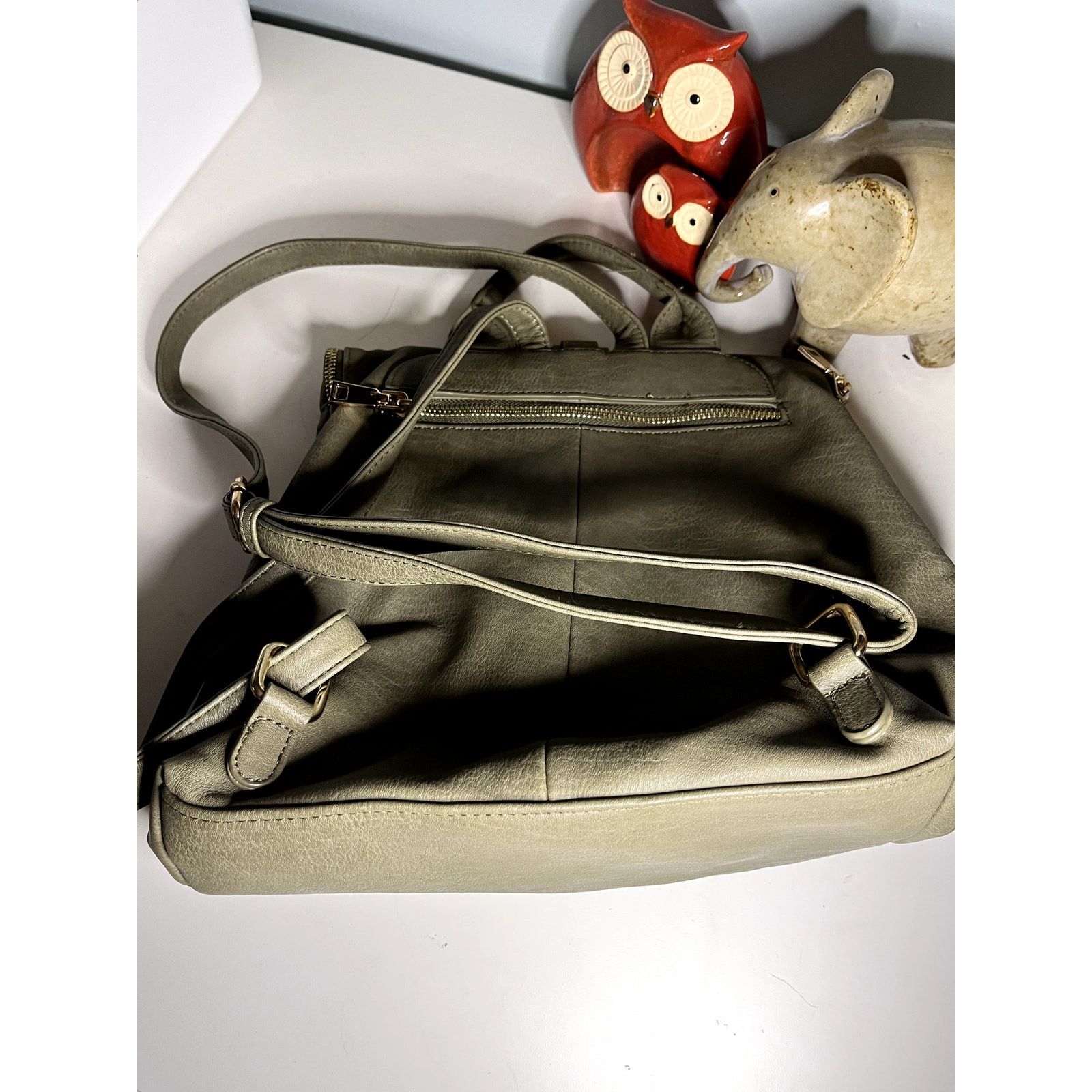 Other Miztique The Diana Vegan Olive Leather Backpack Size ONE SIZE - 5 Thumbnail