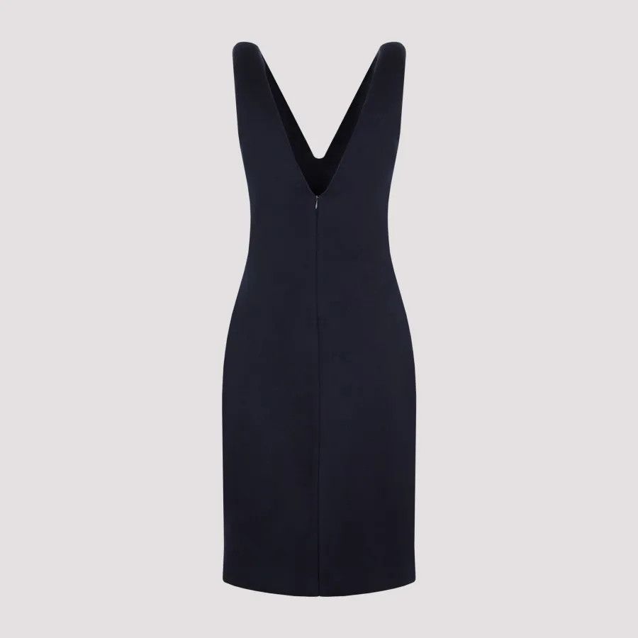 Bottega Veneta o1loc1c0824 708431 Double Face Wool Dress in Dark Blue Size XS / US 0-2 / IT 36-38 - 2 Thumbnail