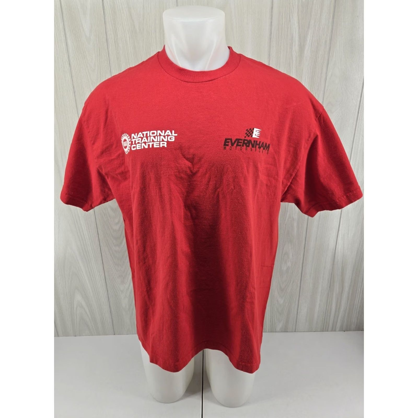 Vintage VINTAGE UAW Shirt Men's Red XL National Training Center Evernham Motorsports T-Shirt Size US XL / EU 56 / 4 - 2 Thumbnail