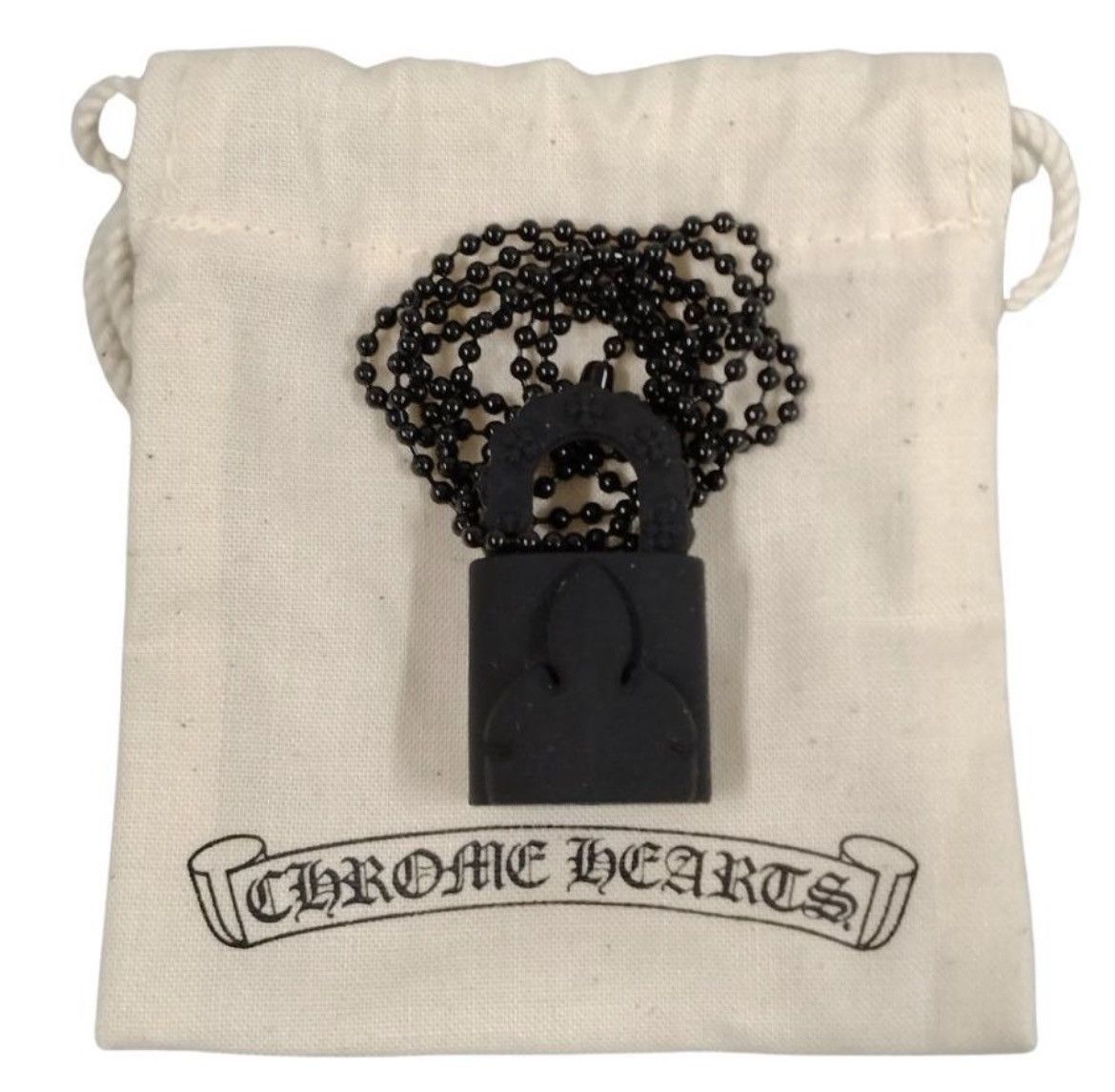 Chrome Hearts Chrome Hearts RUBBER Padrock Necklace Size ONE SIZE - 1 Thumbnail