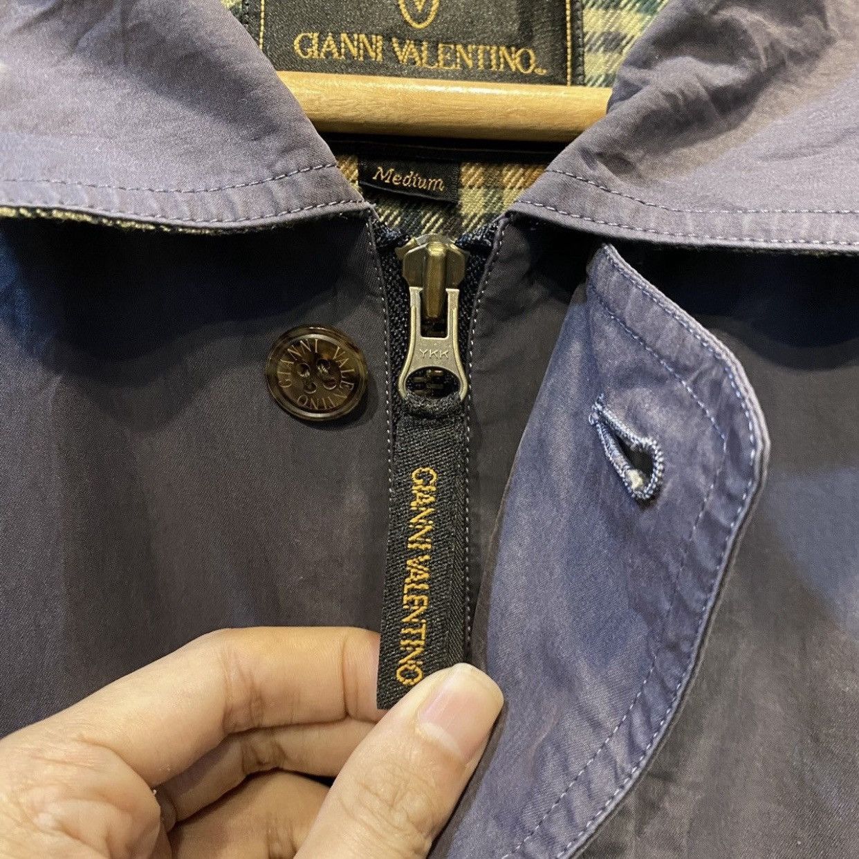 Gianni Valentino Vintage Gianni Valentino Italy Faded Bomber Jacket Size US M / EU 48-50 / 2 - 12 Thumbnail