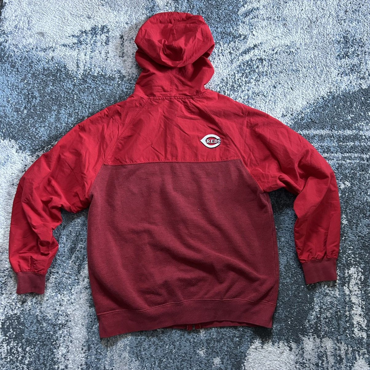 Majestic 2015 CiNCiNNATi REDS FULL ZiP HOODED SPRiNG TRAiNiNG JACKET Size US M / EU 48-50 / 2 - 17 Thumbnail