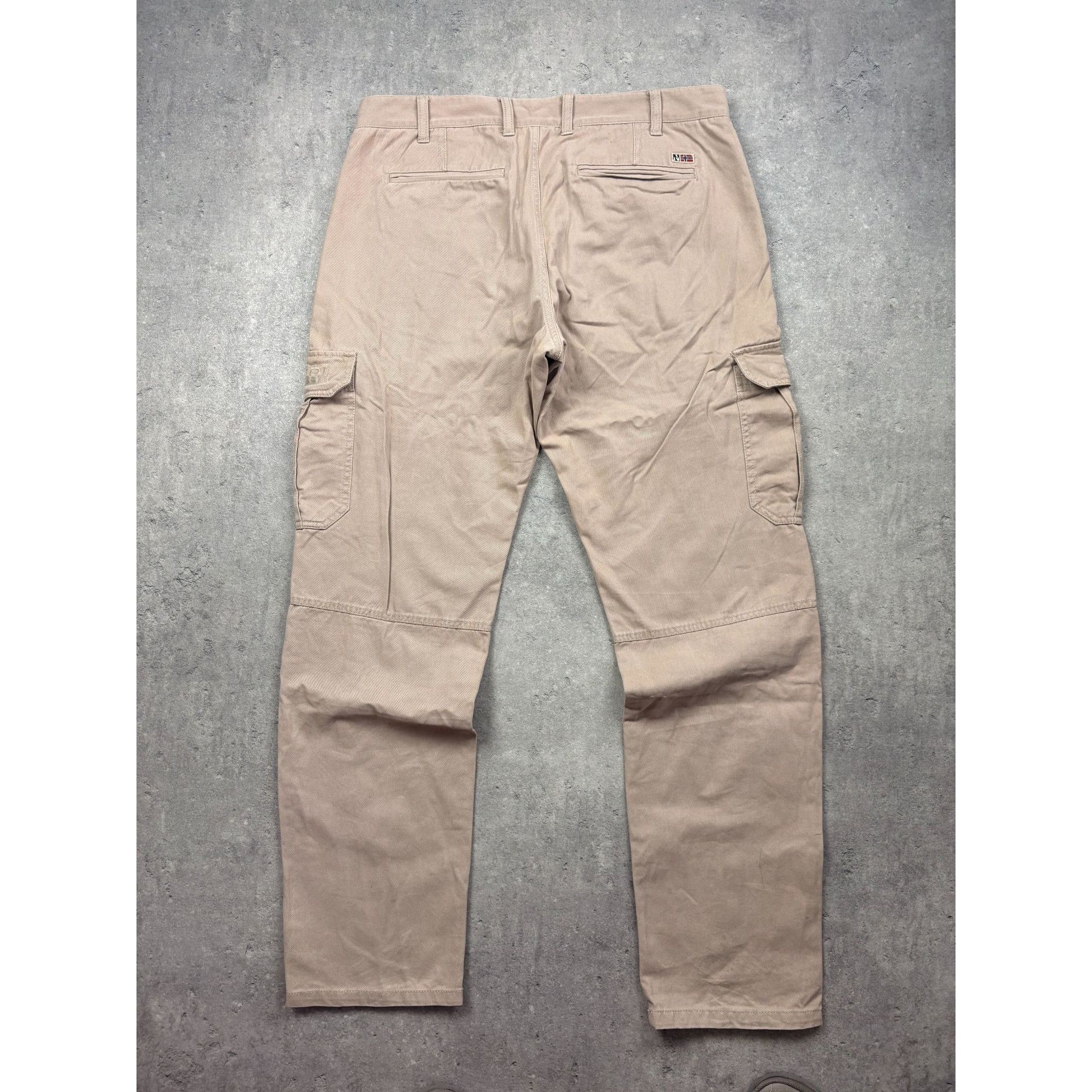 Napapijri NAPAPIJRI Men’s Cargo Pants Size W36 Beige Khaki Military Ta Size US 36 / EU 52 - 2 Thumbnail