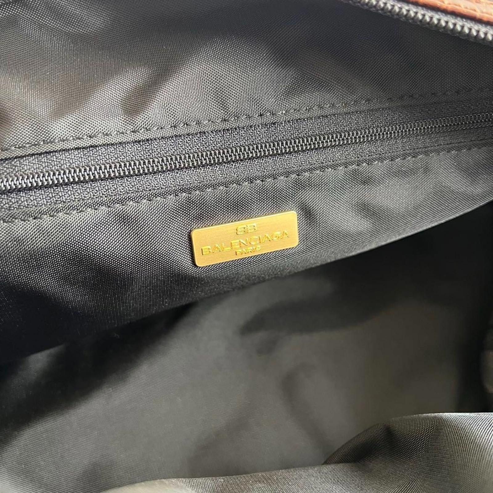 Balenciaga - BB Croco Mini Boston Handbag