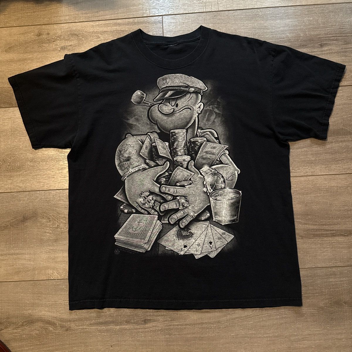 Vintage Vintage y2k "Gangsta Popeye" graphic shirt Size US L / EU 52-54 / 3 - 2 Thumbnail