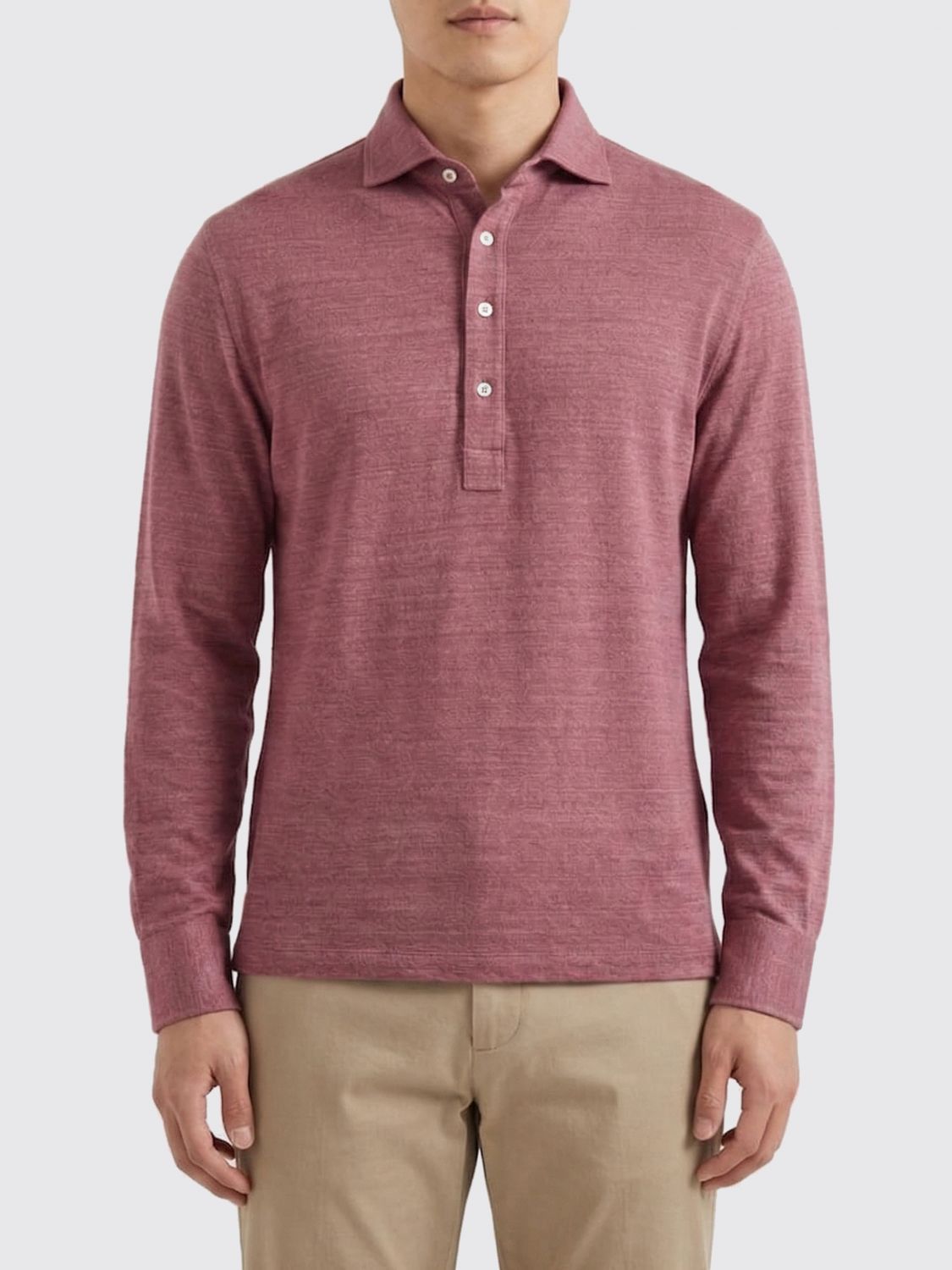 Brunello Cucinelli Brunello Cucinelli Polo Shirt Men Coral Size US S / EU 44-46 / 1 - 1 Thumbnail