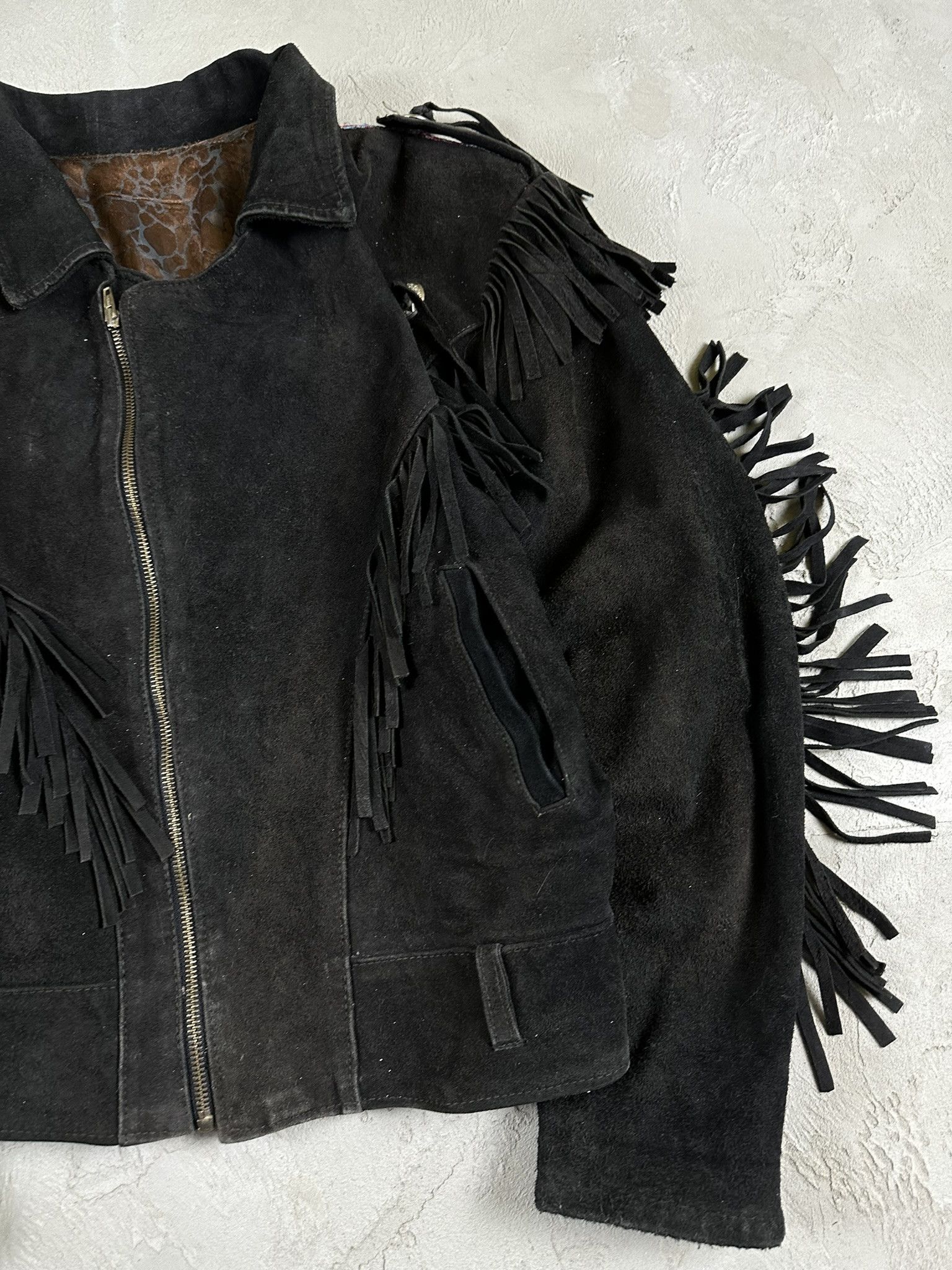 Genuine Leather Vintage Suede Avant Garde Cowboy Boxy Leather Jacket Size US M / EU 48-50 / 2 - 7 Thumbnail