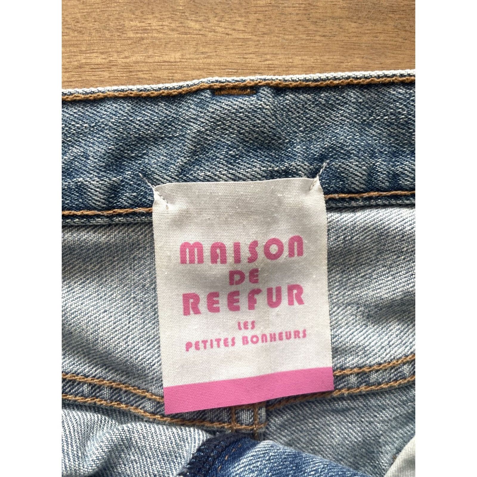 Vintage Maison de Reefur Jeans Womens High Rise Cropped Bootcut 27x25 Light Wash Denim Blue City Punk Rock School Designer 90s - Womens Size 27" / US 4 / IT 40 - 3 Thumbnail