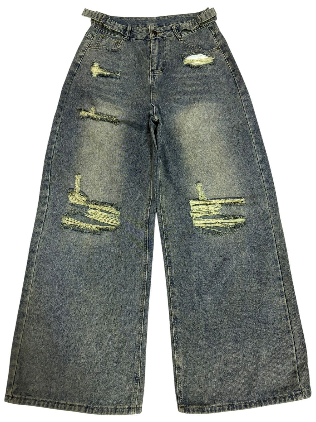 Japanese Brand × Le Grande Bleu (L.G.B.) Vintage Japanese Baggy Distressed Mud Washed Original Jeans Size US 29 - 1 Thumbnail