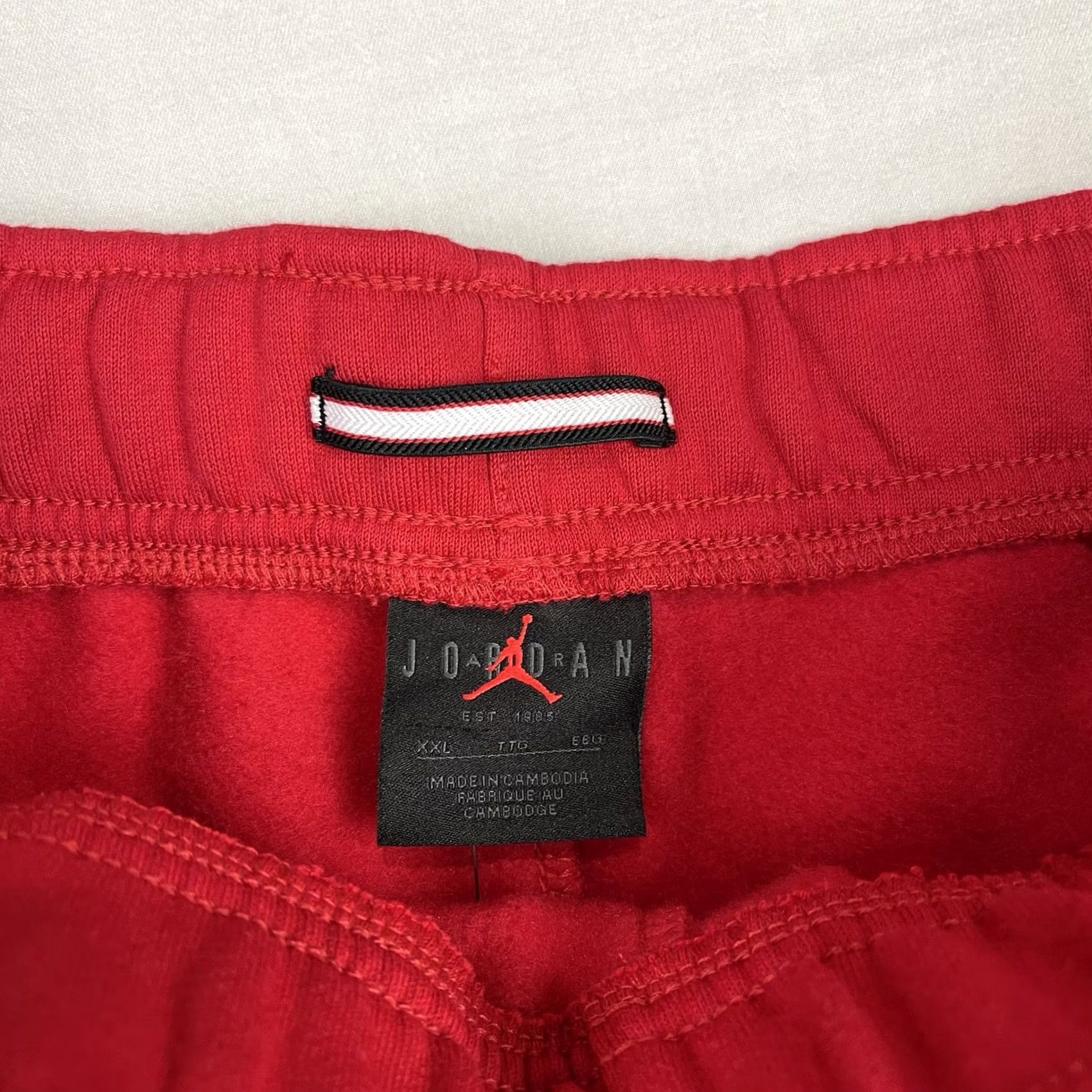 Jordan Brand Nike Jordan Shorts Mens 2XL Red Essentials Fleece Casual Athletic 2XL Mens Red Jordan Shorts Size US 39 - 5 Thumbnail