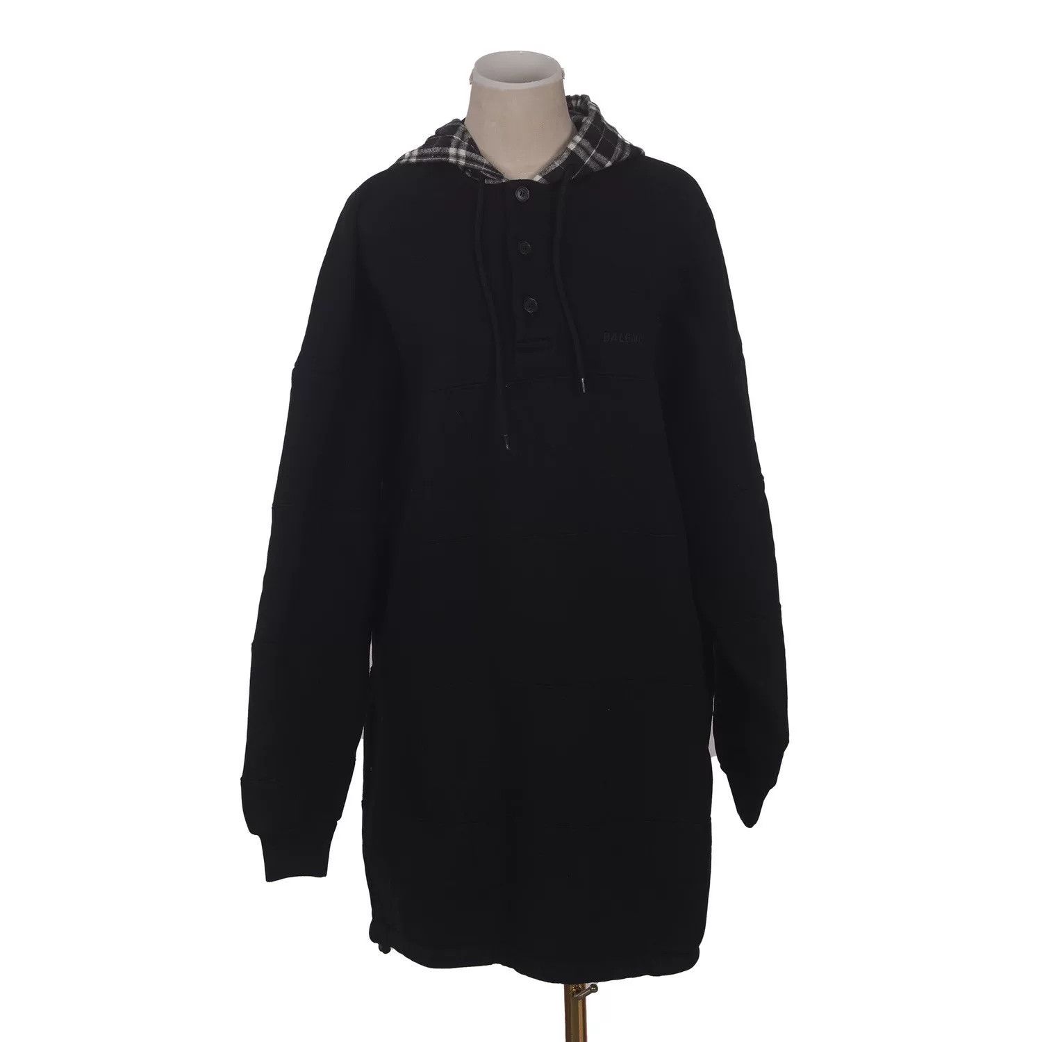 Balenciaga balenciaga black hoodie with plaid lining Size US M / EU 48-50 / 2 - 1 Thumbnail