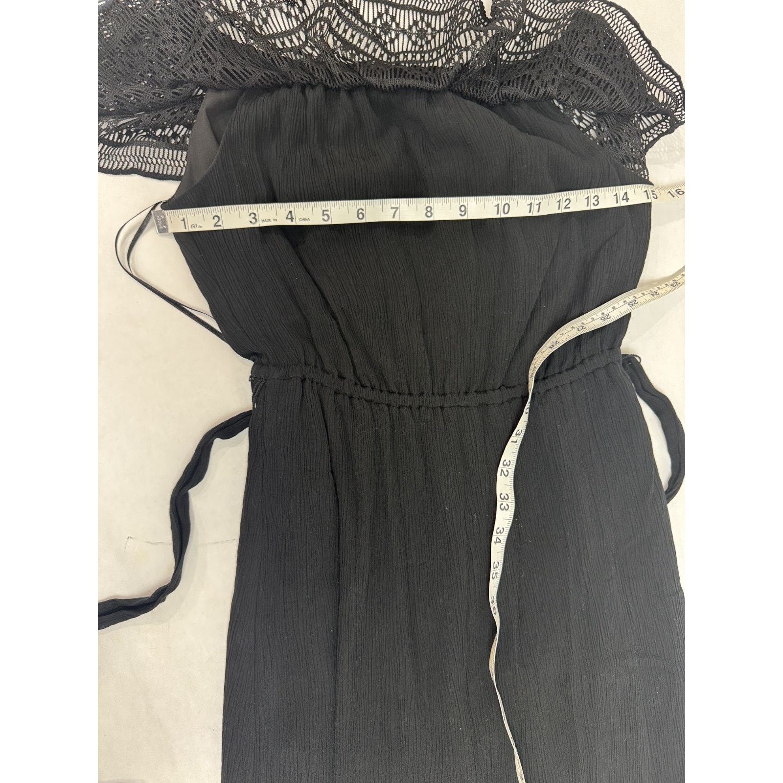 Apt. 9 Whimsigoth Black Dress Boho Long Slit Lace Gothic Cottage XS Size XS / US 0-2 / IT 36-38 - 5 Thumbnail