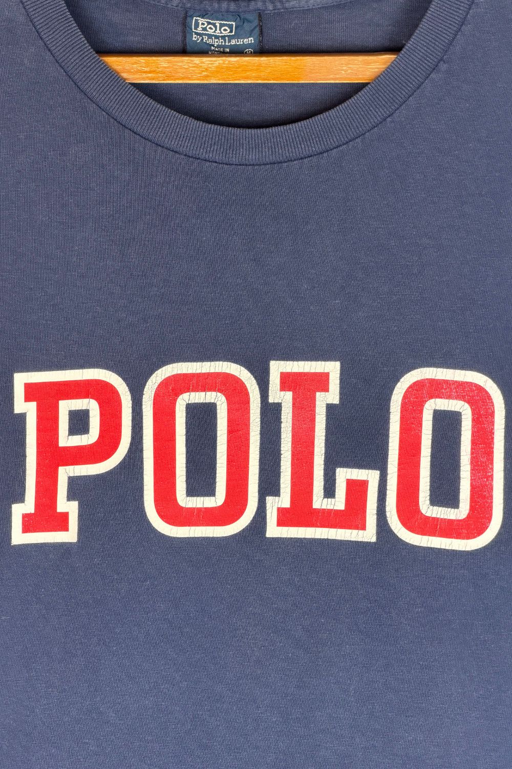 Polo Ralph Lauren 2003 Polo Ralph Lauren "Big Logo" Tee - USA Fabric - Navy Size US M / EU 48-50 / 2 - 5 Thumbnail