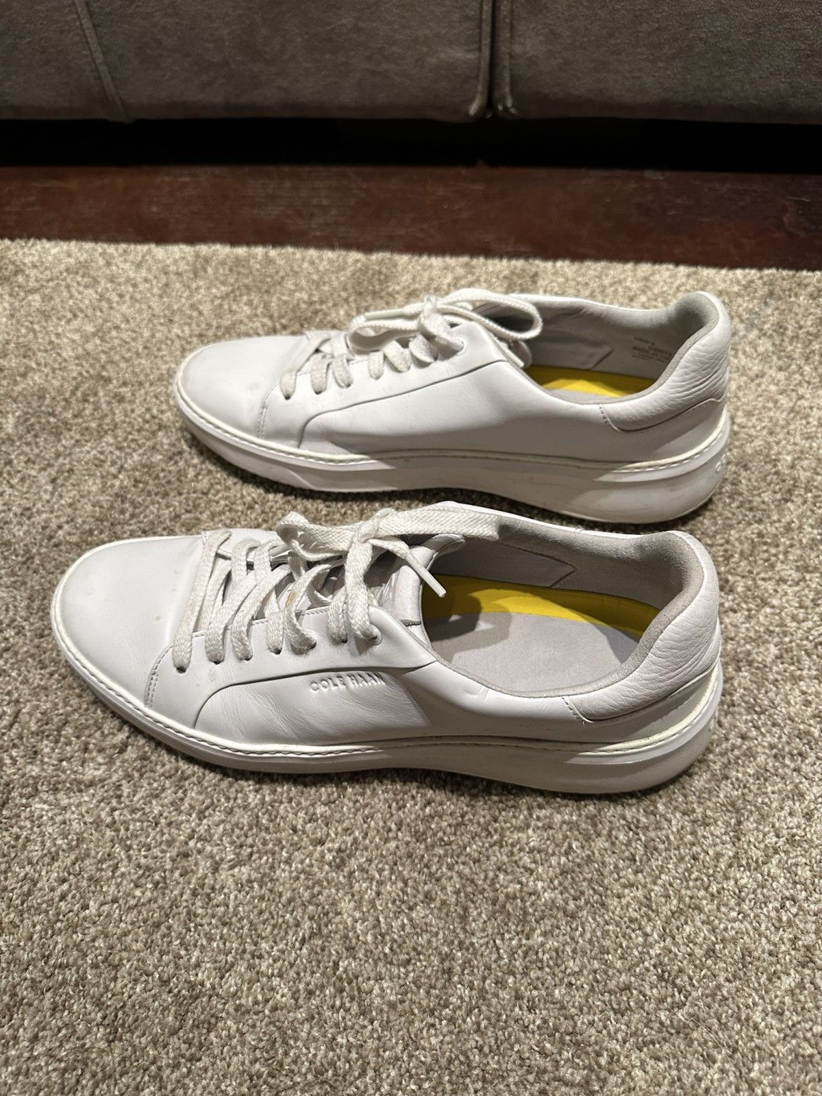 Cole Haan Ecco Soft 7 Leather Sneakers – Size 10 – White – Excellent C Size US 10 / EU 43 - 4 Thumbnail