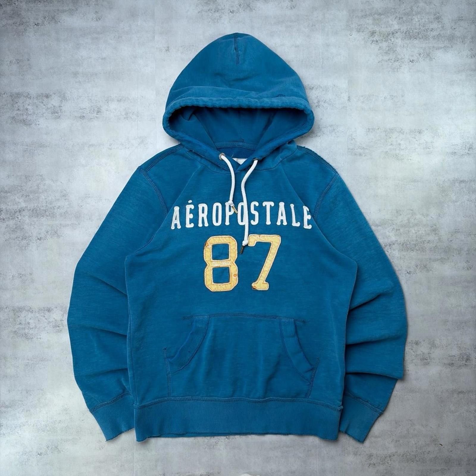 Aeropostale Y2K Blue Aeropostale Grunge Distressed Skater Hoodie Size US S / EU 44-46 / 1 - 1 Thumbnail