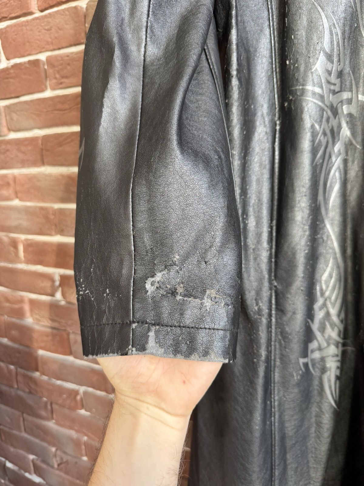 Vintage Vintage Faux Leather Tribal Rave Coat Jacket Rock Punk L Size US L / EU 52-54 / 3 - 13 Thumbnail