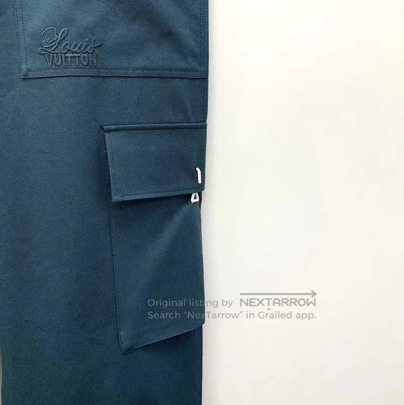 Louis Vuitton Louis Vuitton Men's Peacock Blue Cargo Pants . Size US 32 / EU 48 - 4 Thumbnail
