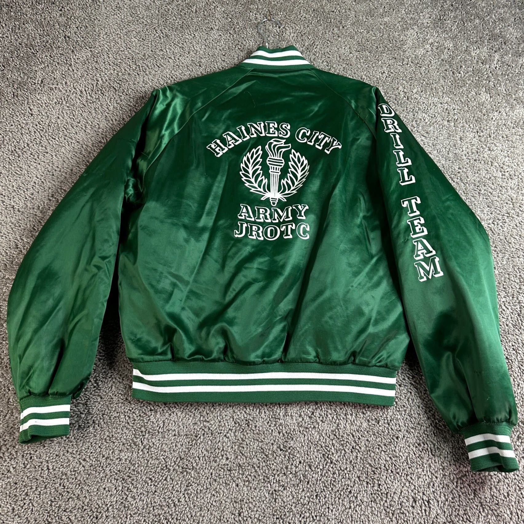 Vintage VINTAGE Nasco JACKET Bomber Shirt Mens M Green Satin Logo Pocket Memorial 90s Size US M / EU 48-50 / 2 - 2 Thumbnail