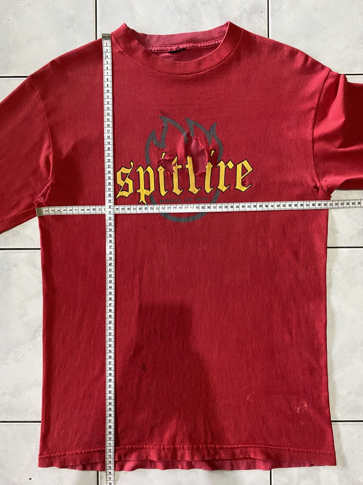 Spitfire Vintage Rare Skate 00s Tee SPITFIRE Big Logo Distressed Size US M / EU 48-50 / 2 - 17 Thumbnail