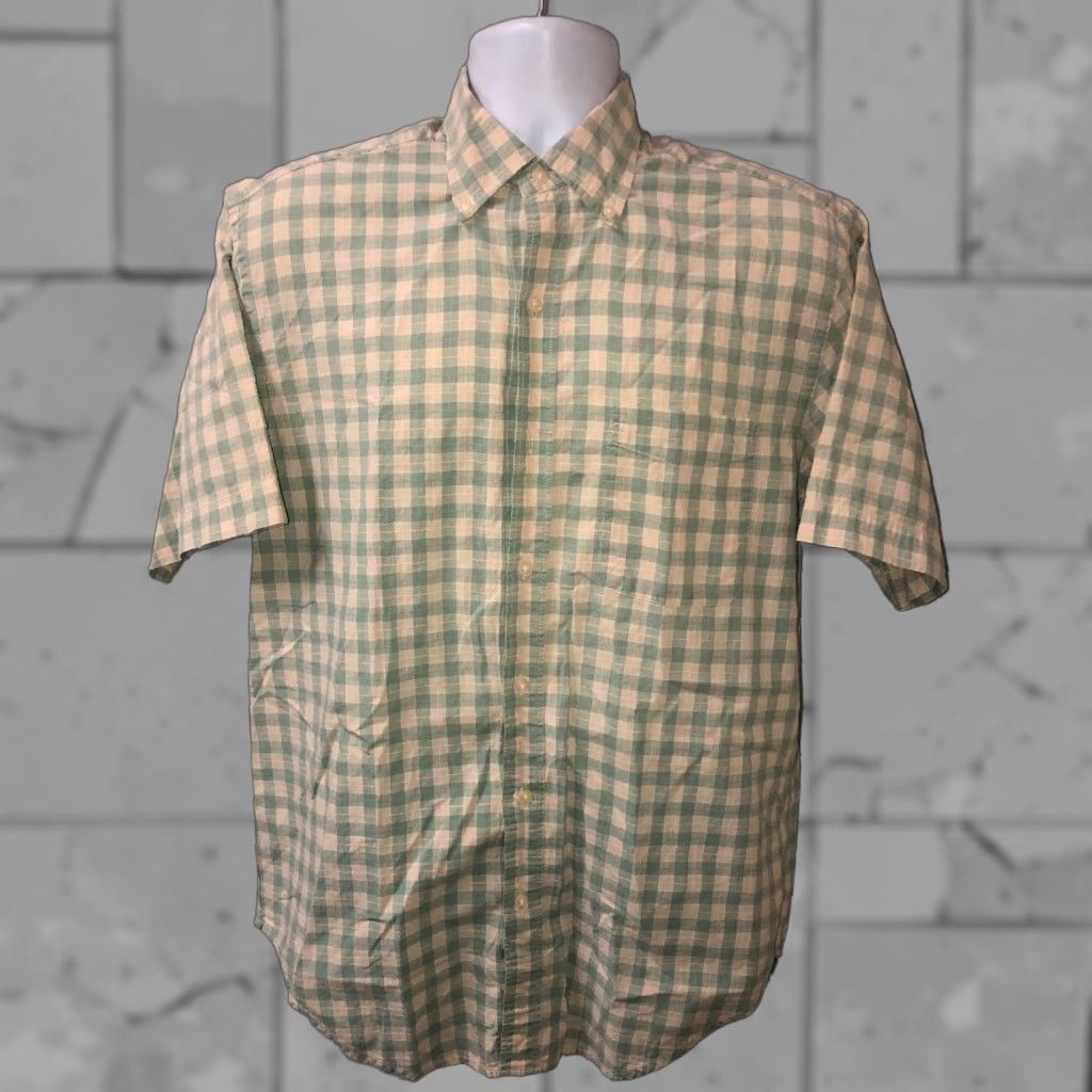 Lyle & Scott Lyle & Scott Scotland Mens Multi Color Plaid Cotton Button Front Shirt M Short Sleeve Size US M / EU 48-50 / 2 - 1 Thumbnail