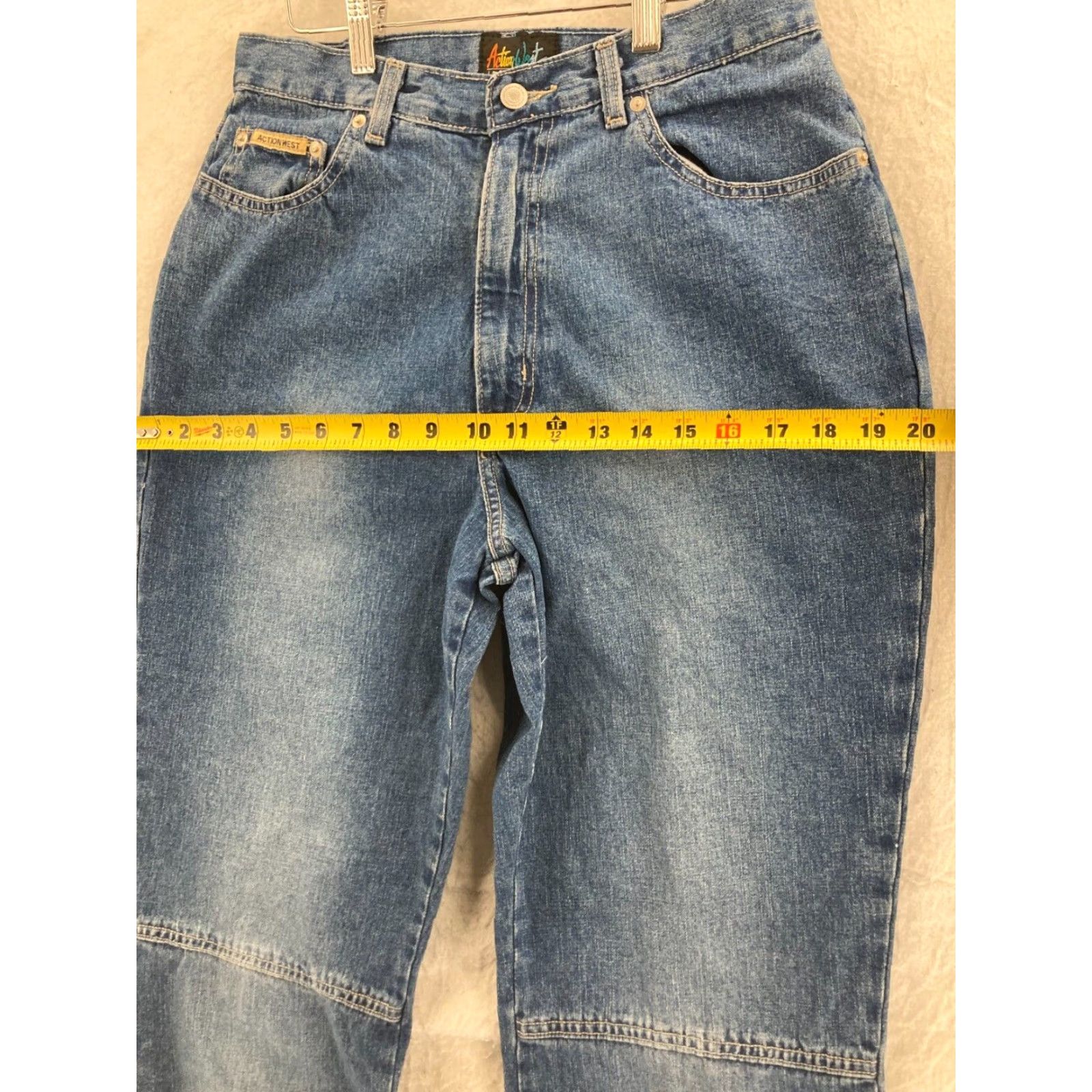 Vintage VINTAGE Action West Jeans Women 12 High Rise Denim Boot Cut Adult Regular Blue 80s 90s Classic Mens Womens Size 34" / US 12 / IT 48 - 3 Thumbnail