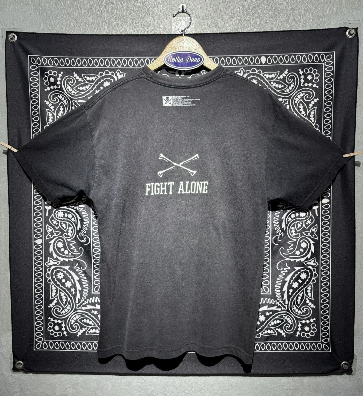 Neighborhood × Vintage Neighborhood Fight Alone Tee Size US L / EU 52-54 / 3 - 3 Thumbnail