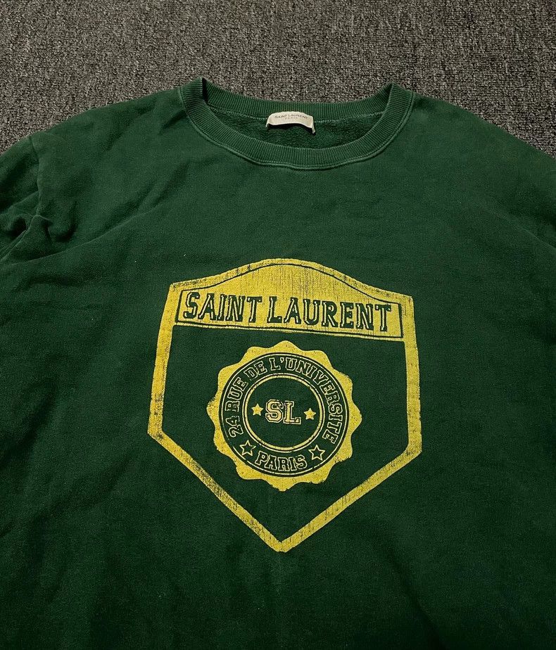 Saint Laurent Paris Saint Laurent Paris Washed green hoodie-2505 Size US M / EU 48-50 / 2 - 2 Thumbnail