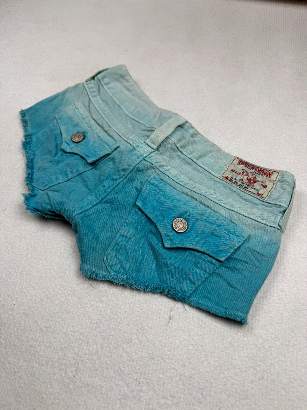 True Religion True Religion Low Waist Hot Pants Micro Shorts 2000s Y2k Size 27" / US 4 / IT 40 - 1 Thumbnail