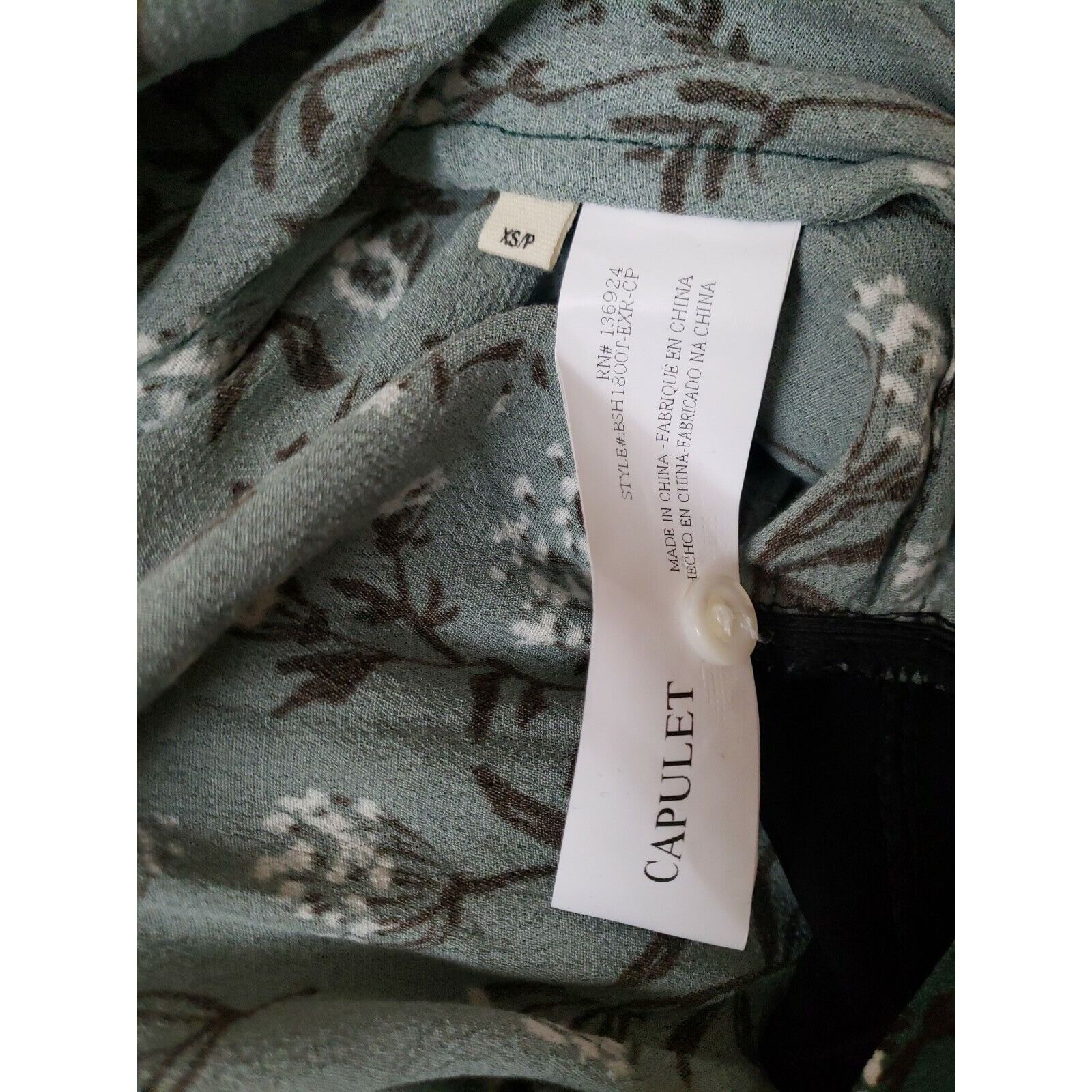 Other Revolve x Capulet Bodysuit Top Womens XS Green Floral Daria Size XS / US 0-2 / IT 36-38 - 11 Thumbnail