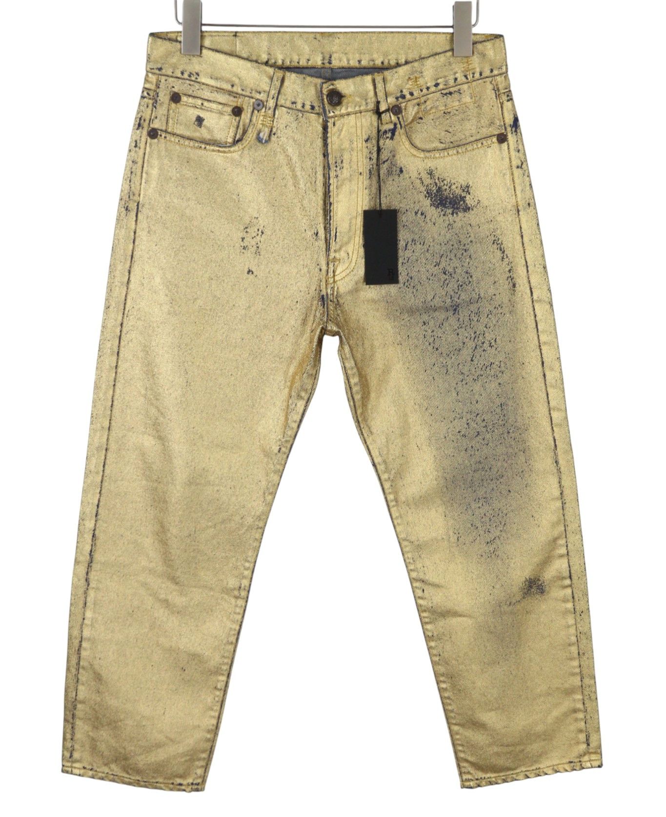 R13 BOYFRIEND 27 Indigo Glitter Zip Fly Jeans 87818 Size 27" / US 4 / IT 40 - 2 Thumbnail