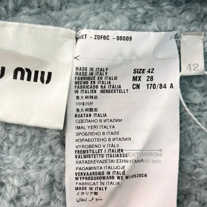 Miu Miu Miu Miu Blue Cotton Blend Sweater for Women . Size L / US 10 / IT 46 - 5 Thumbnail