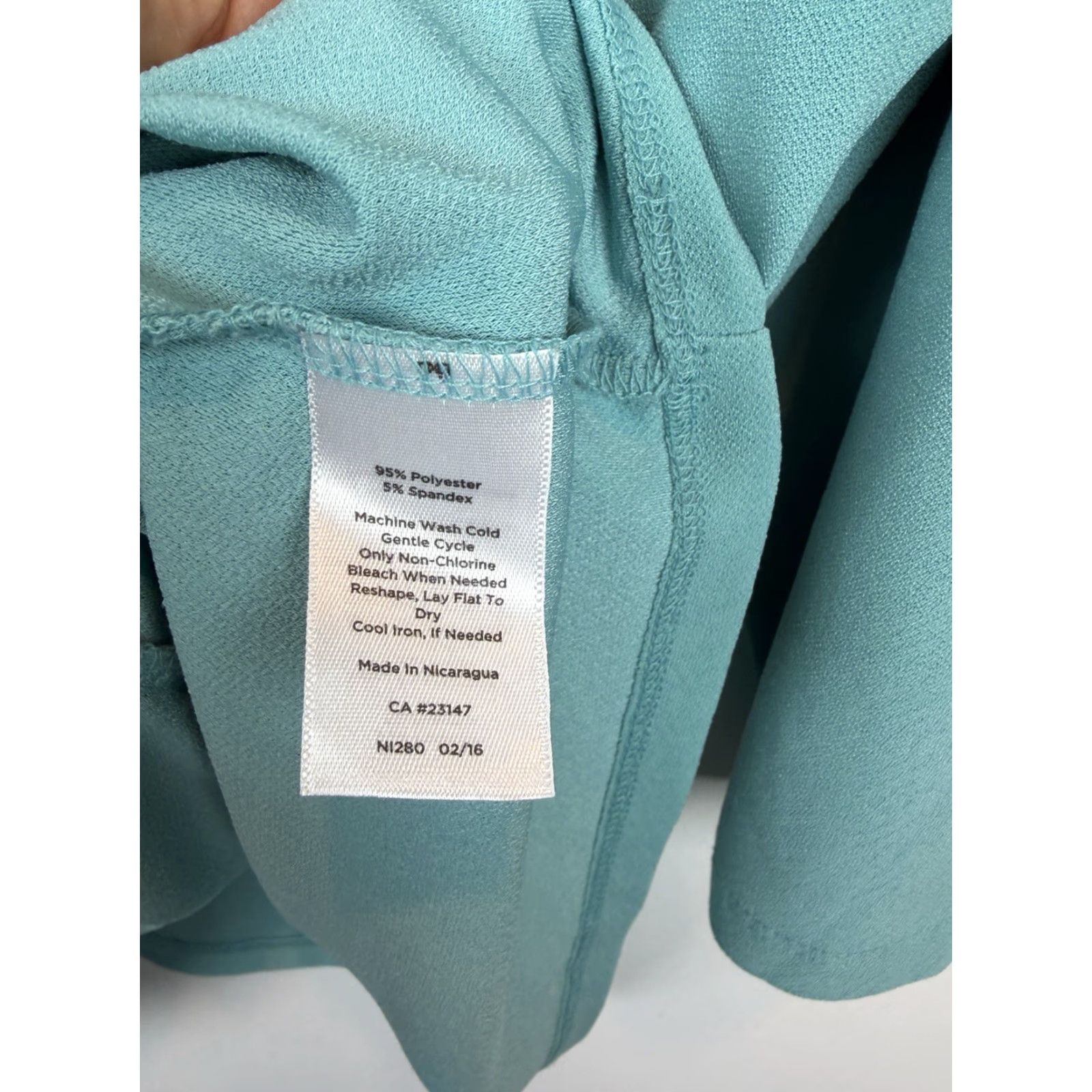 Talbots Talbots Blouse Womens 3X Pullover Teal Long Sleeve Casual Stretch Ruched Side Size XXL / US 16-18 / IT 52-54 - 6 Thumbnail