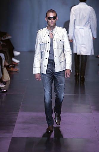 Yves Saint Laurent YSL Rive Gauche Tom Ford SS2002 M65 Military Leather Jacket Size US L / EU 52-54 / 3 - 2 Thumbnail