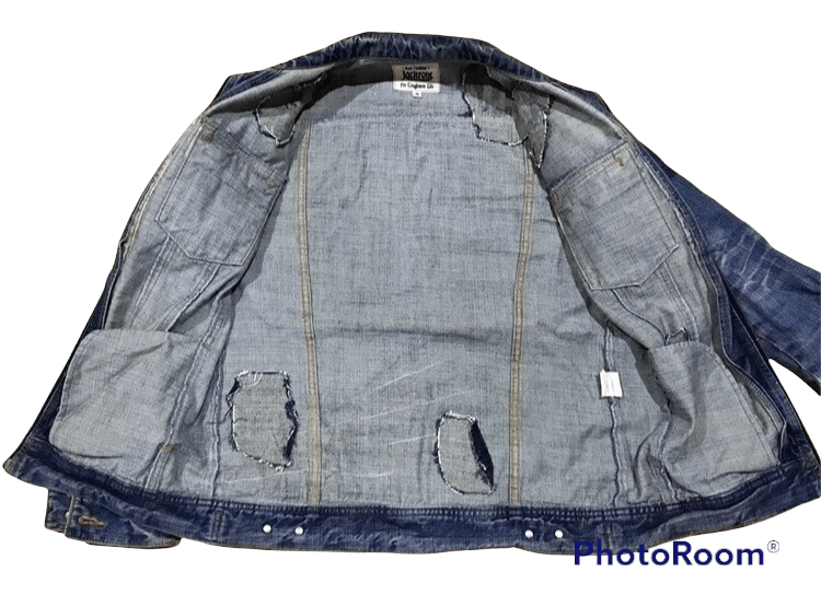 JACKROSE Jackrose Distressed Patchwork Denim Zipper Jacket Size US M / EU 48-50 / 2 - 5 Thumbnail
