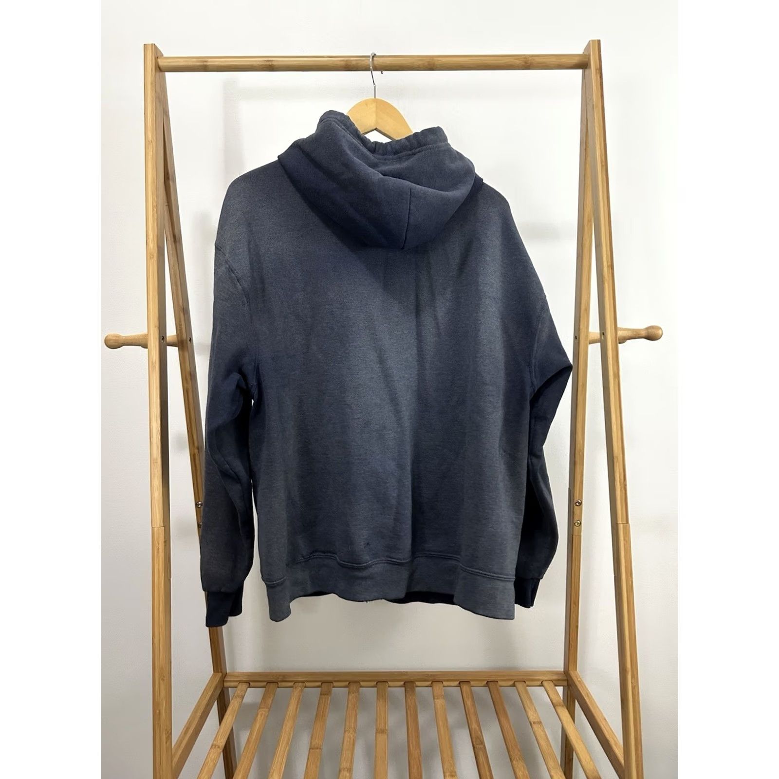 Fruit Of The Loom VINTAGE Fruit of the Loom Hoodie Full Zip Work Worn Faded Grunge Blue Sweatshirt Size L Mens Size US L / EU 52-54 / 3 - 2 Thumbnail