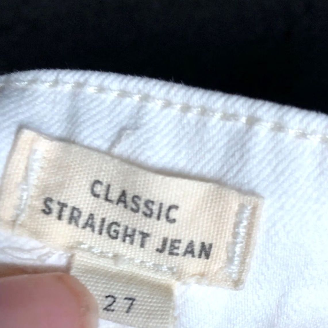 Madewell Madewell Jeans White Denim High Rise Classic Straight Stretch 27 Womens Size 27" / US 4 / IT 40 - 5 Thumbnail